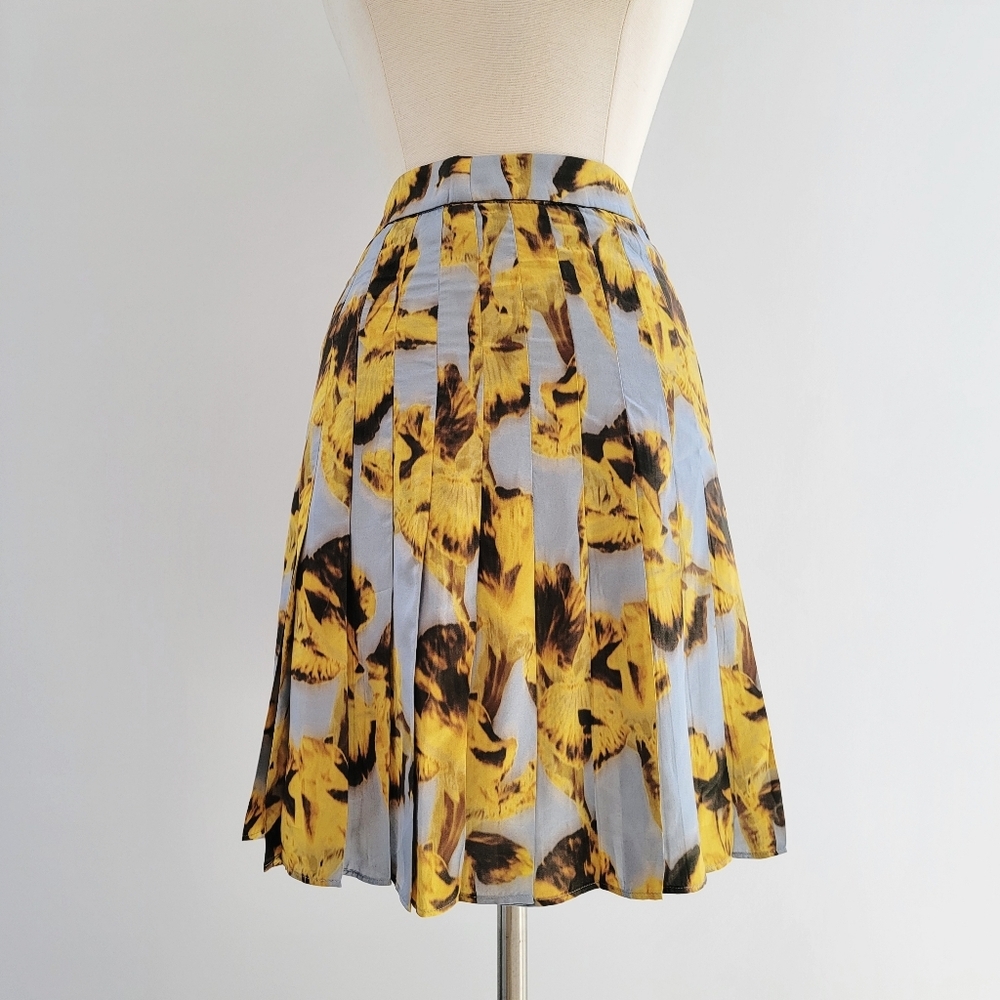 J.Crew Drapey Camisole Pleated Skirt Set Saffron Floral Size XS Preppy Academia - Picture 5 of 13